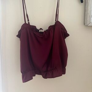 Maroon Free People top